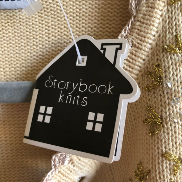 Storybook Knits Holiday Sweater Beaded Sequins Reindeer Cardigan S NWT Christmas - Picture 11 of 17